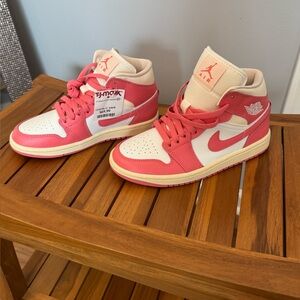 Air Jordan Red and White Sneakers